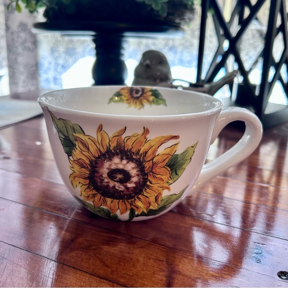 Maxcerna 16oz Yellow Sunflower Design Coffee Mug - Picture 1 of 6